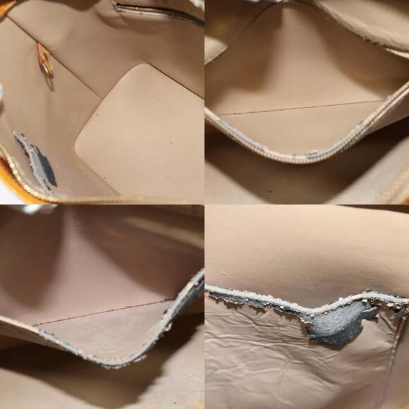 LOUIS VUITTON Monogram Vernis Houston Hand Bag Beige M91004 - Picture 12 of 13